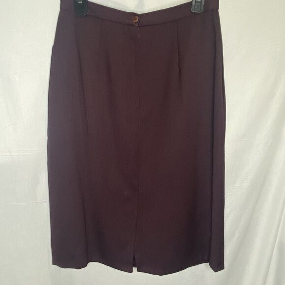 Vintage CASUAL CORNER 2 Piece Suit Set Skirt Blazer Petite 10 Womens 10P Purple - Picture 6 of 16